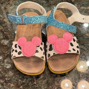 Kids Glitter Sandals with Pink and Blue Accents Disney MoaConcepts